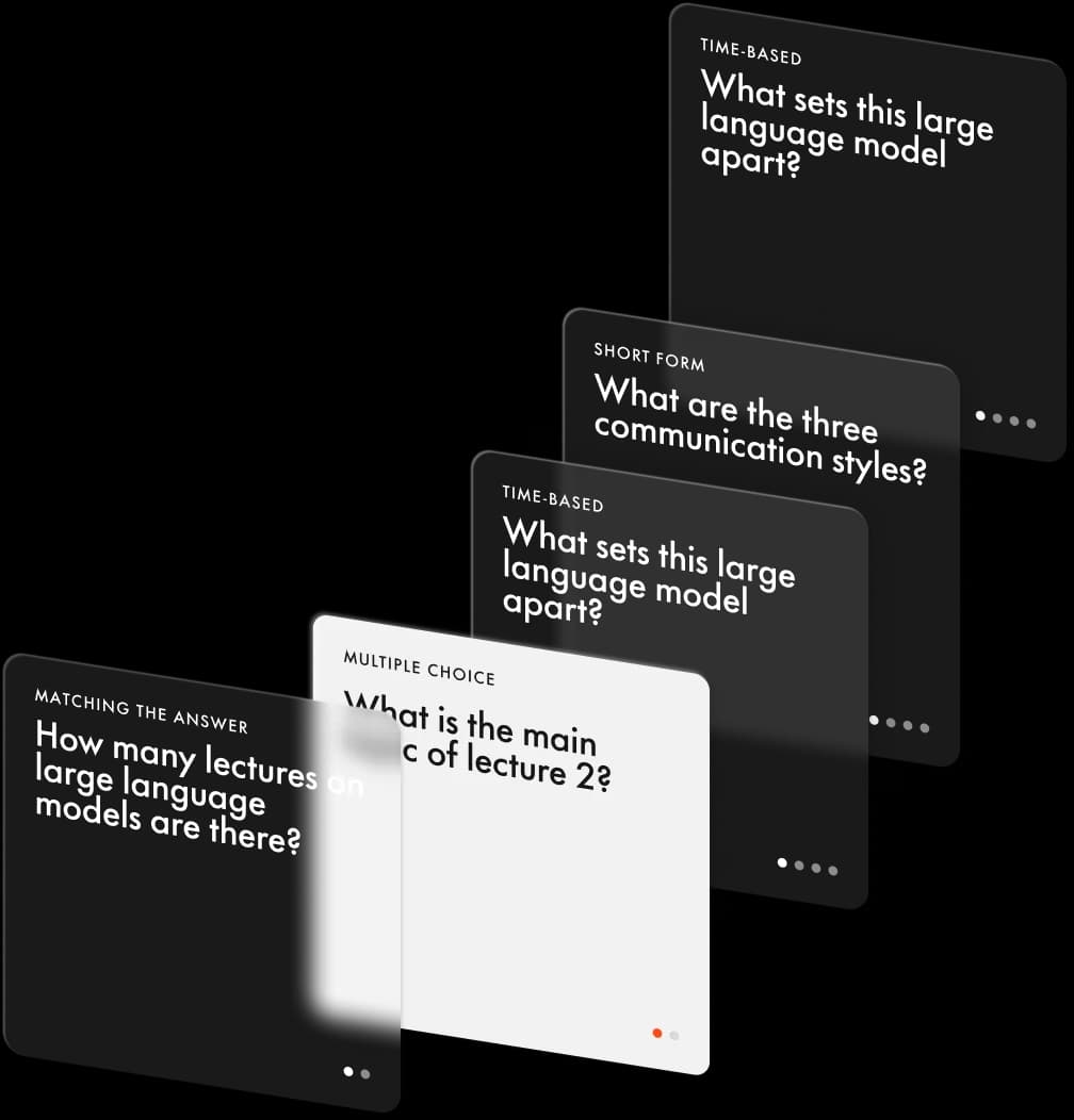 Recall active recall quiz cards with multiple choice and spaced repetition flashcards