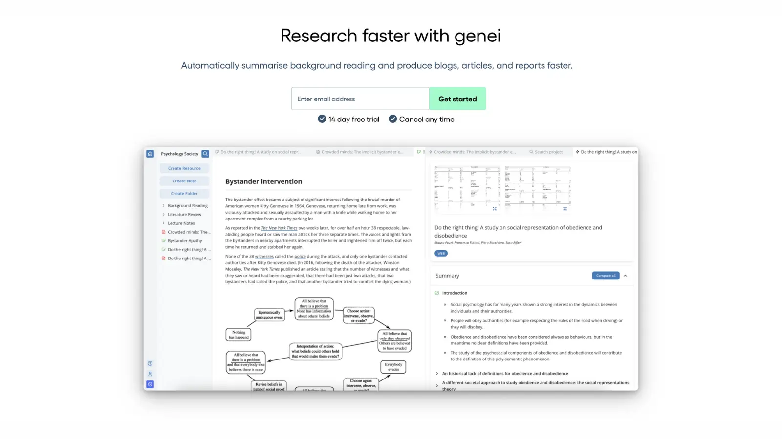 Genei PDF summarizer