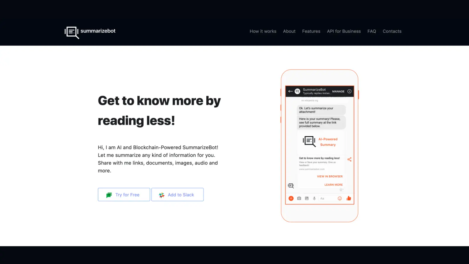 SummarizeBot PDF summarizer