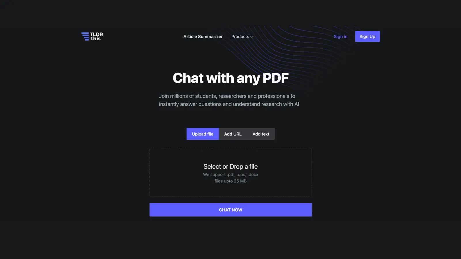TLDR This PDF summarizer