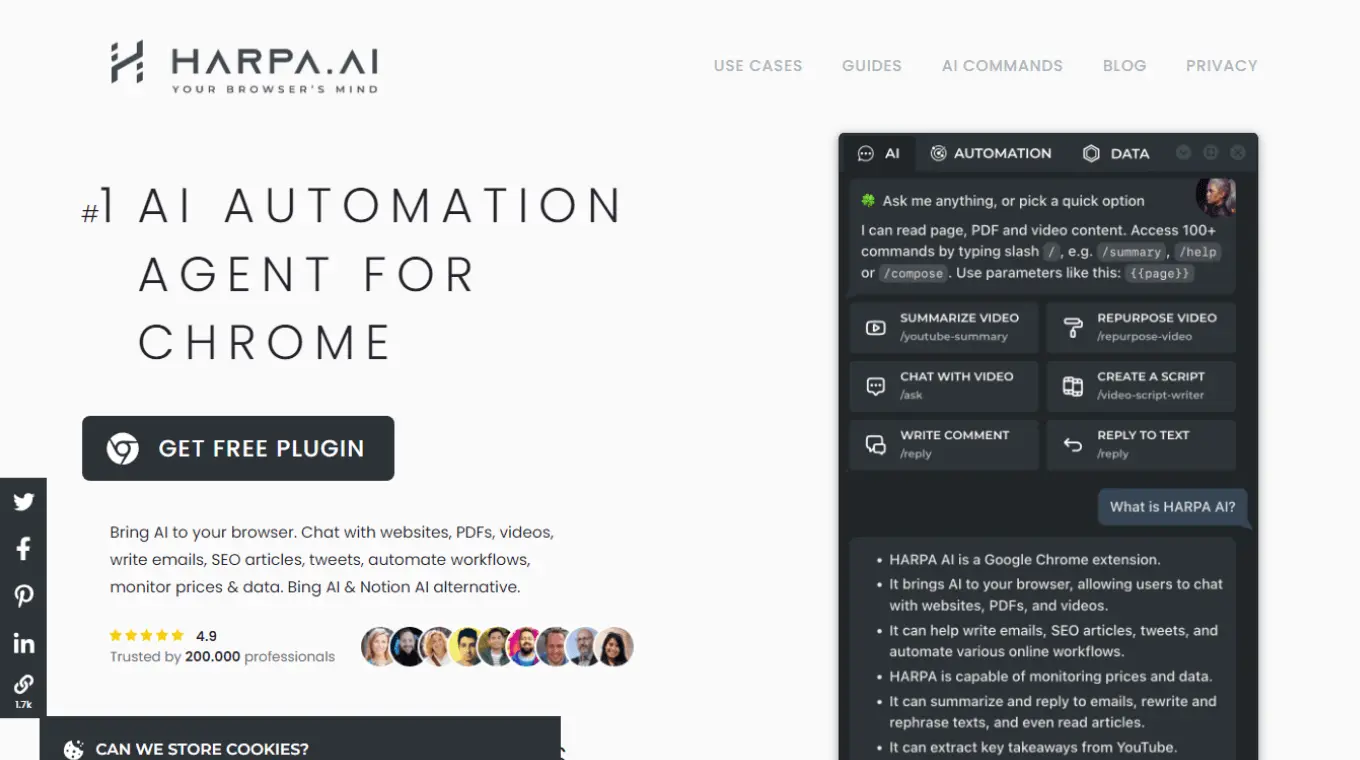 harpa automated youtube video summarizer for chrome