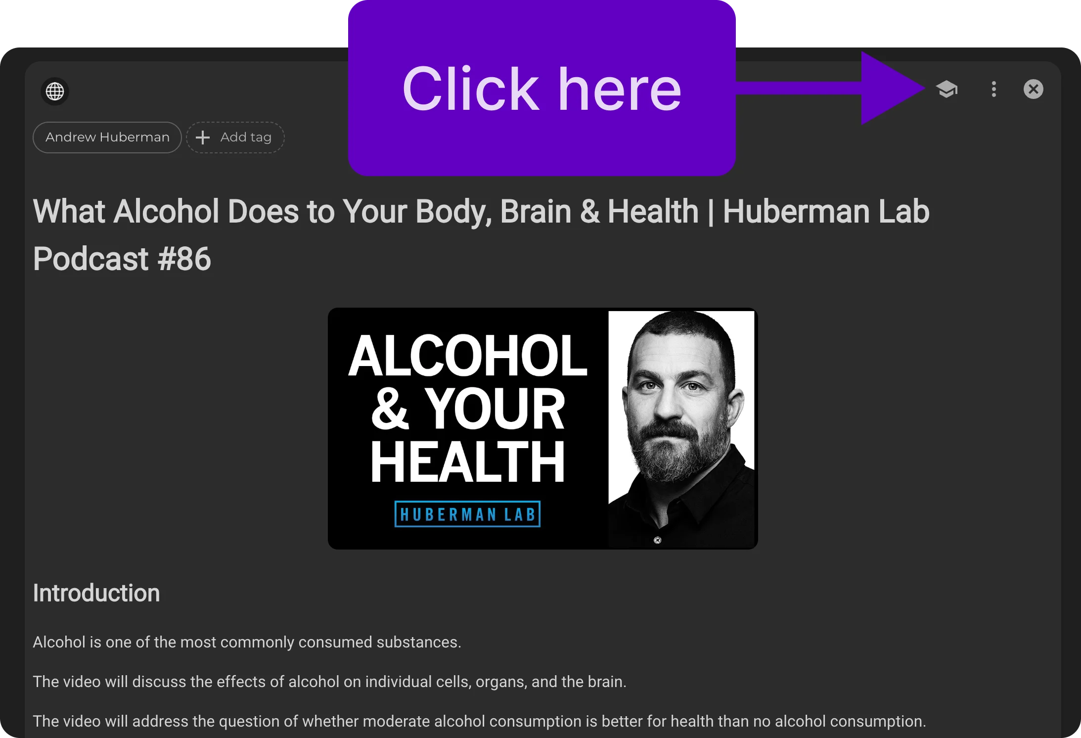 Showing button to start Recall Review