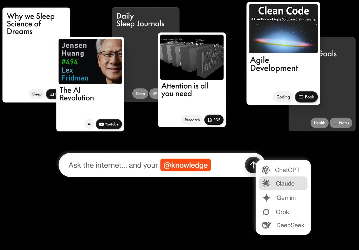 Recall AI knowledge base chat, the ChatGPT alternative that grounds answers in your own saved sources