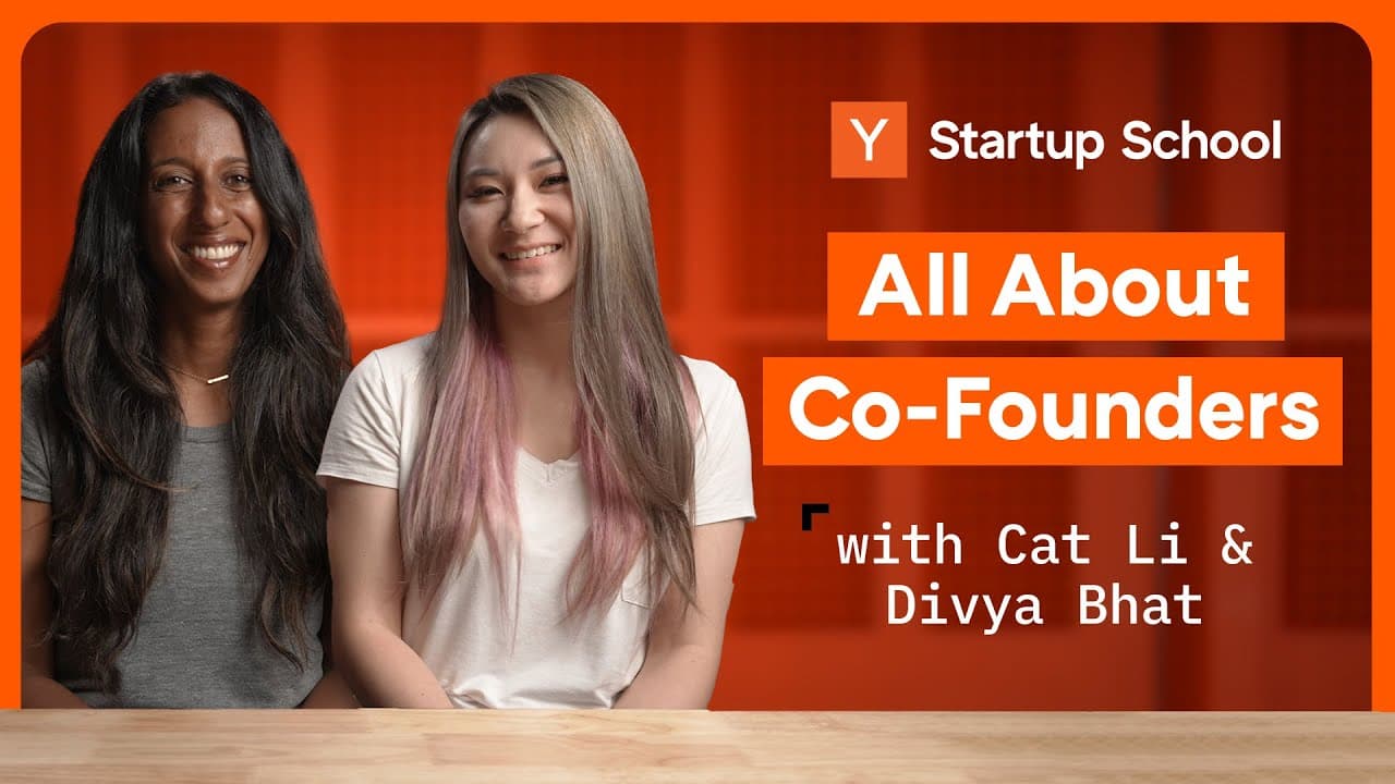 Keys To Successful Co-Founder Relationships | Startup School