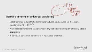 Stanford EE274: Data Compression I 2023 I Lecture 10 - LZ and Universal Compression