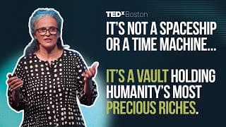 A growing library of civilization carved deep into an arctic mountain | Adriana Craciun | TEDxBoston