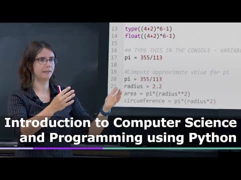 Intro to CS and Python · MIT OpenCourseWare