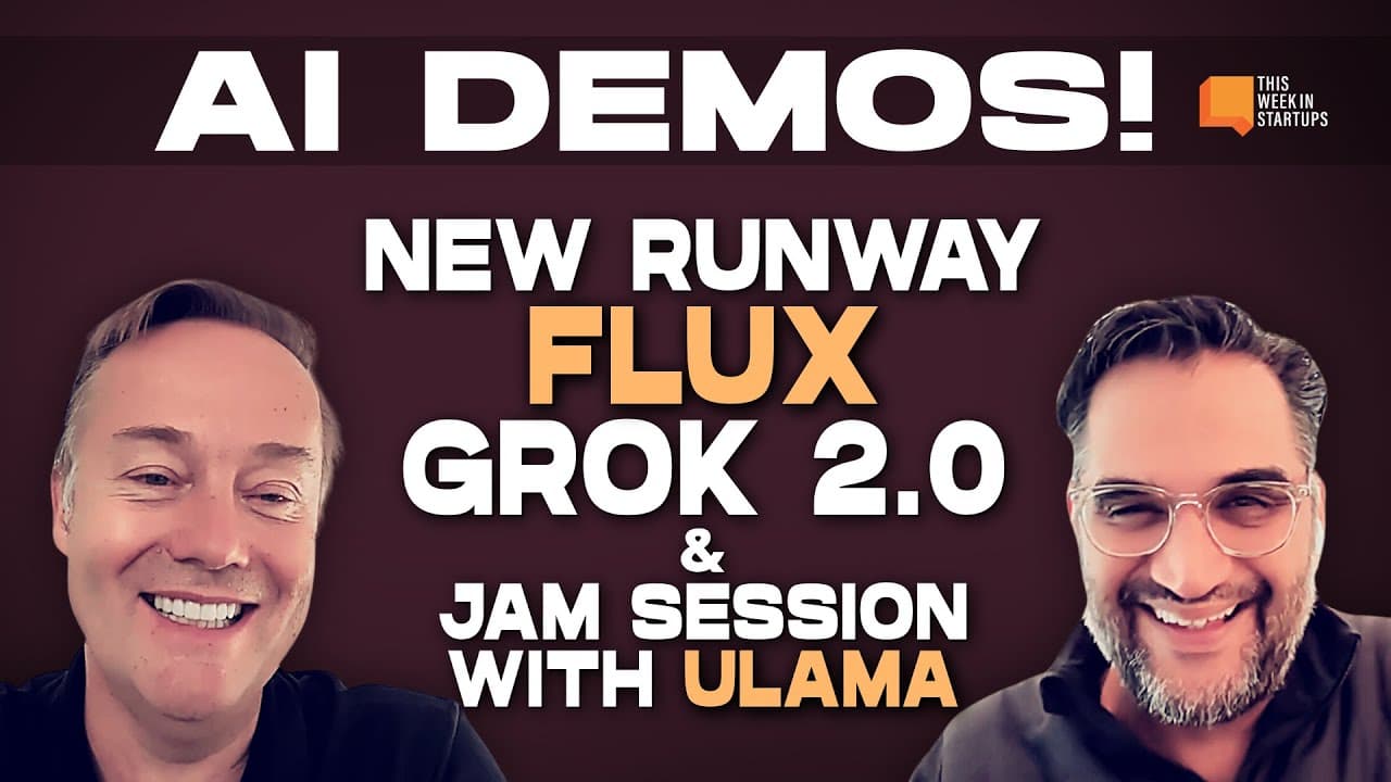 AI Demos: New Runway, Grok 2.0, Flux & Jam Session with Ulama | E1997