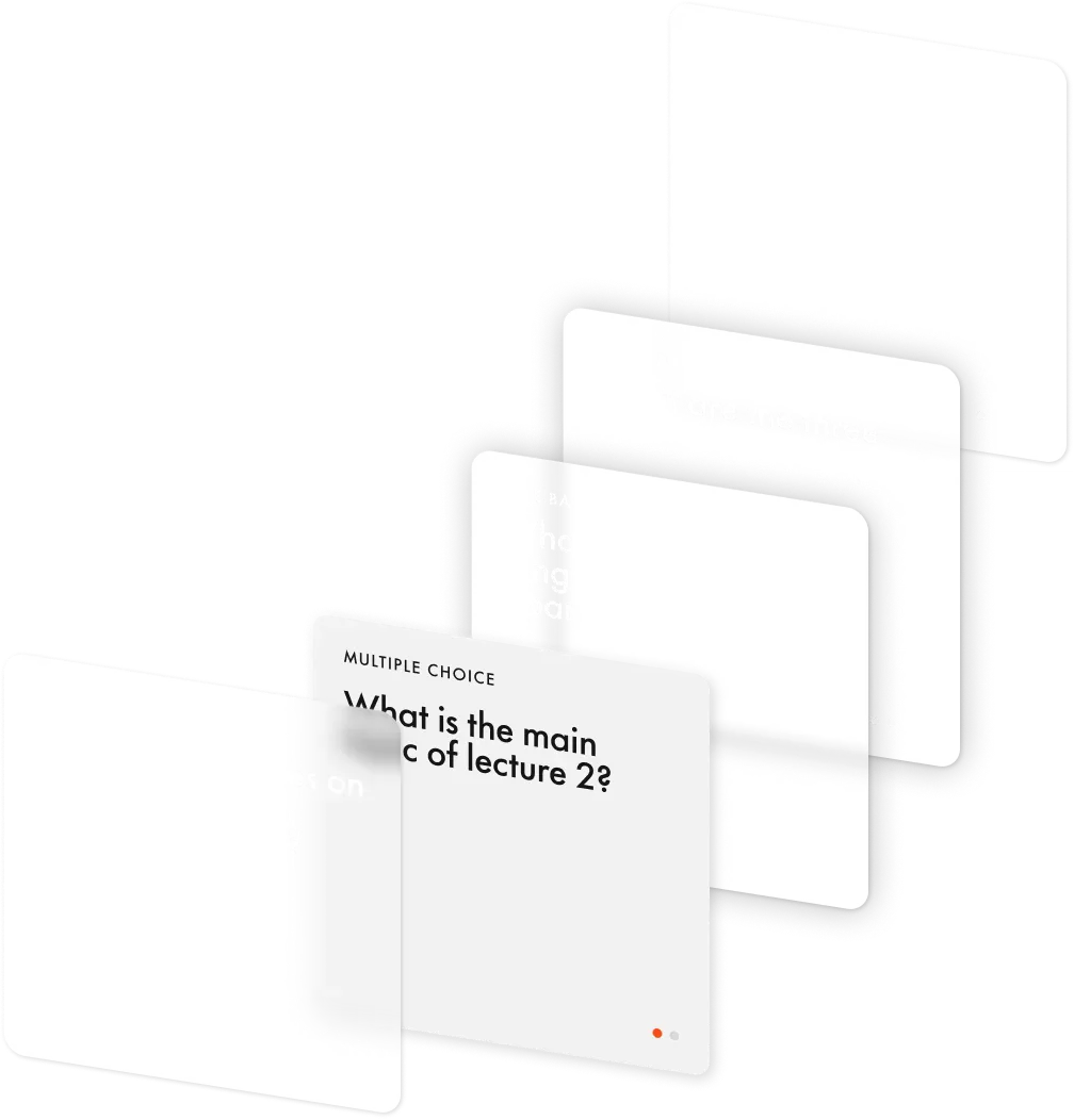 Recall active recall quiz cards with multiple choice and spaced repetition flashcards