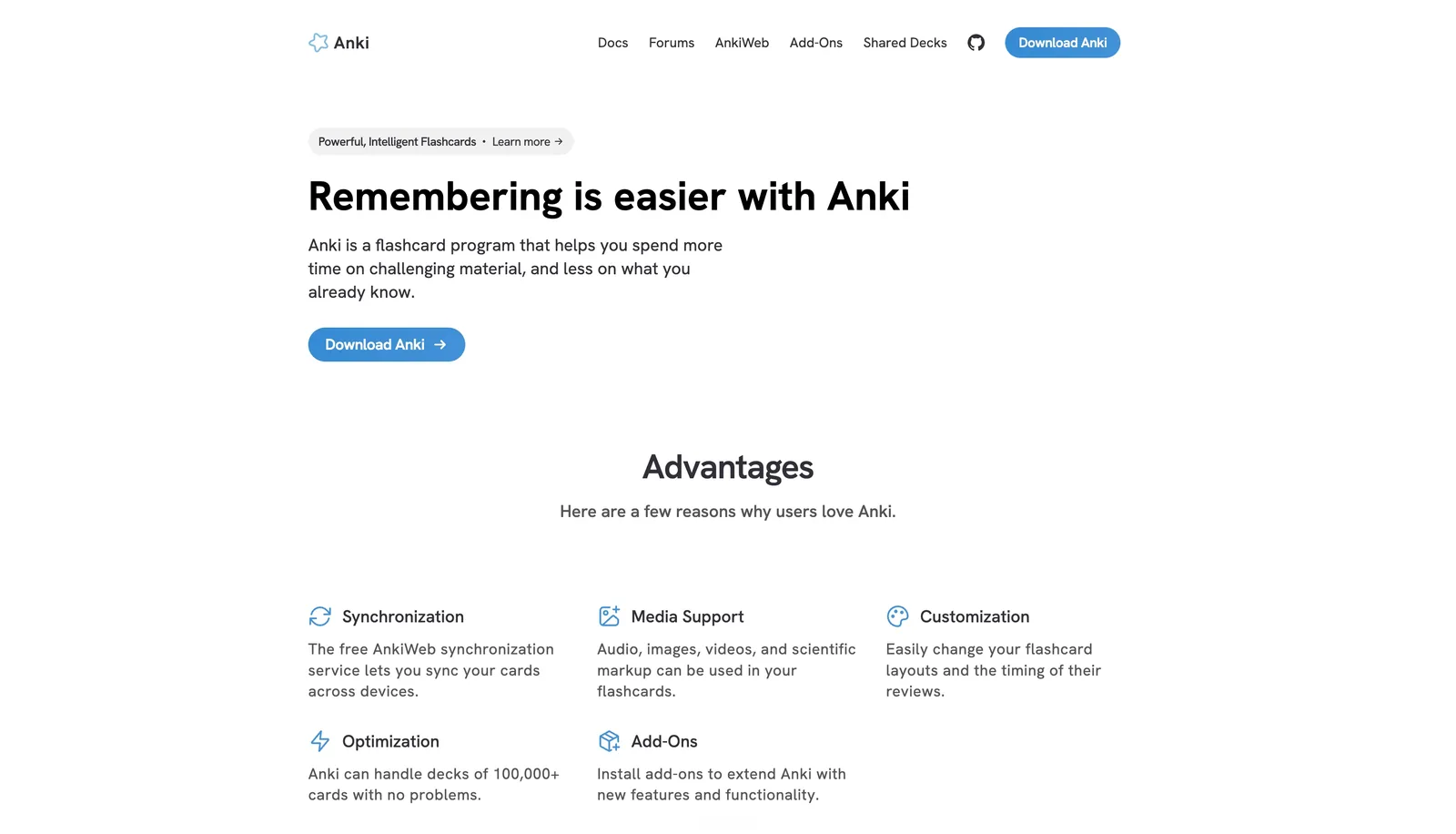 Anki desktop app for custom spaced repetition flashcards