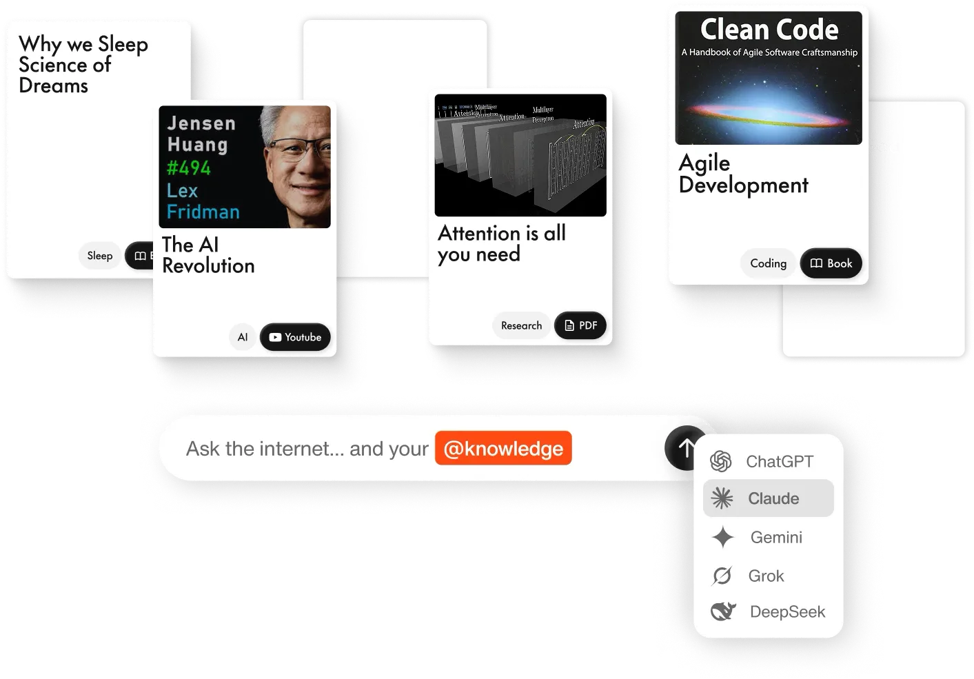 Recall AI knowledge base chat, the ChatGPT alternative that grounds answers in your own saved sources