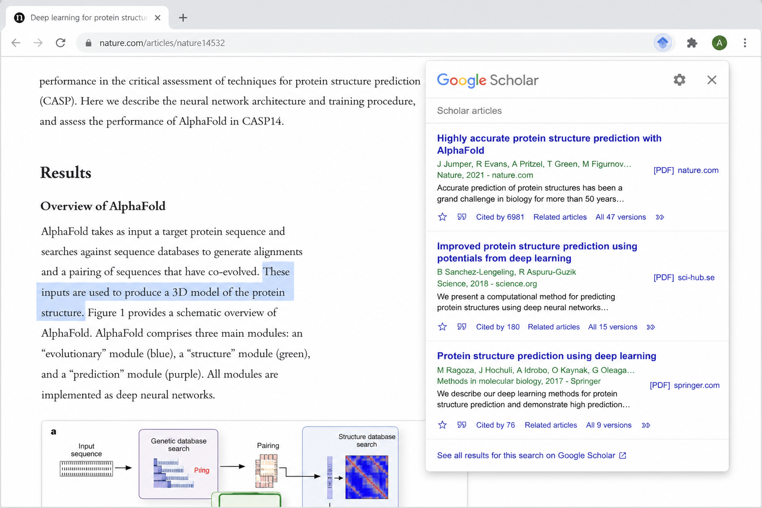 Google Scholar Button Chrome extension for finding academic papers