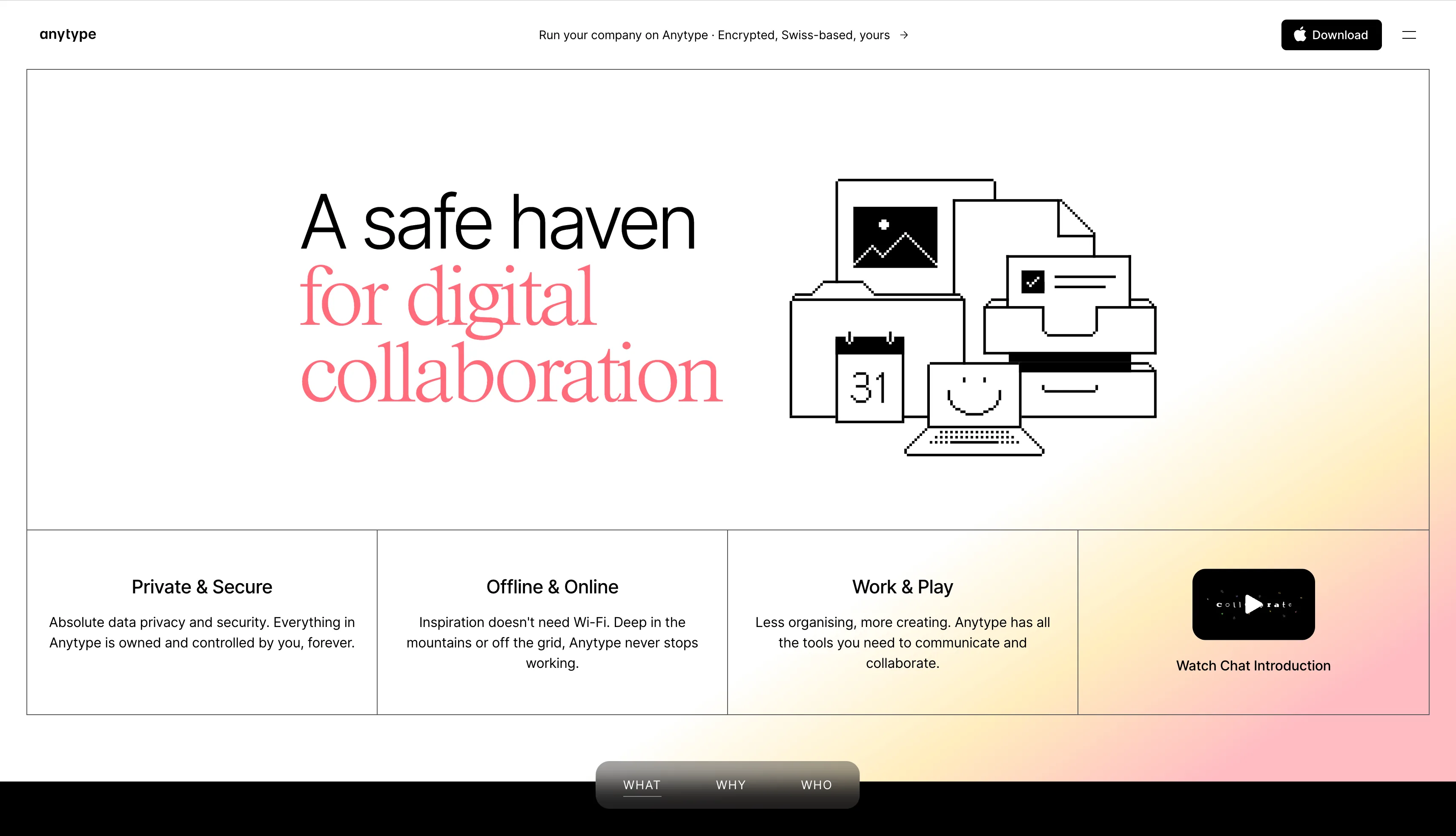 Anytype privacy-first object workspace as an Evernote alternative