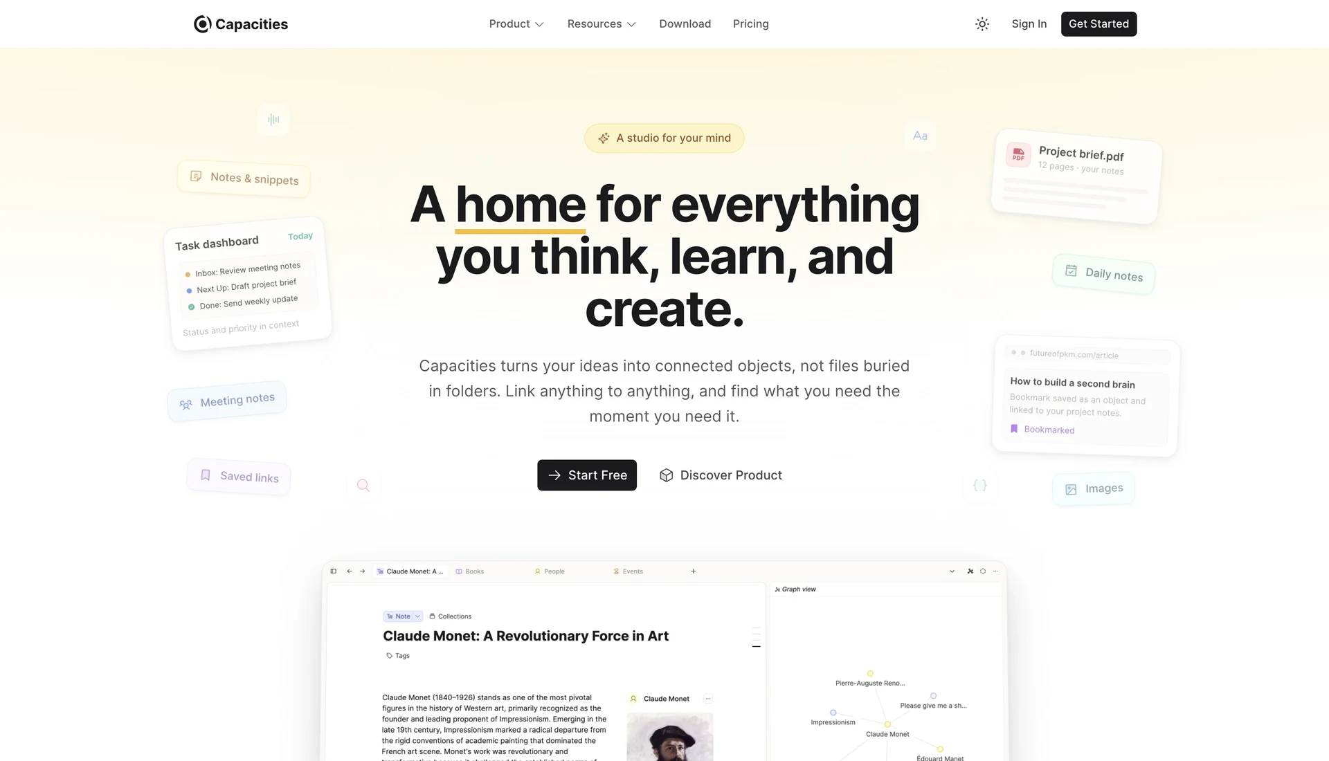 Capacities object-based personal knowledge app as a structured NotebookLM alternative