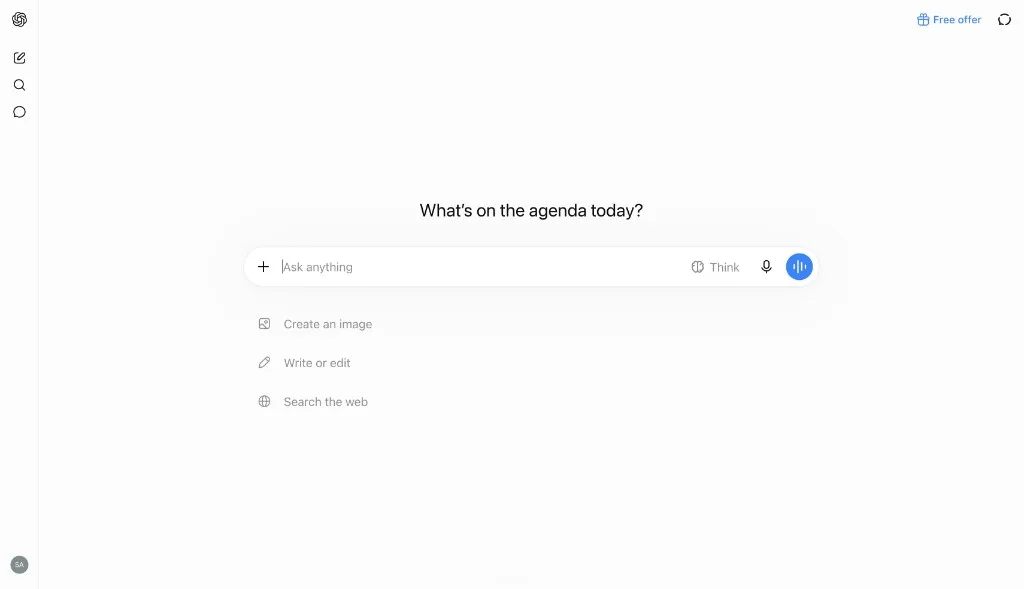 ChatGPT general AI assistant for research, writing, analysis, and everyday questions