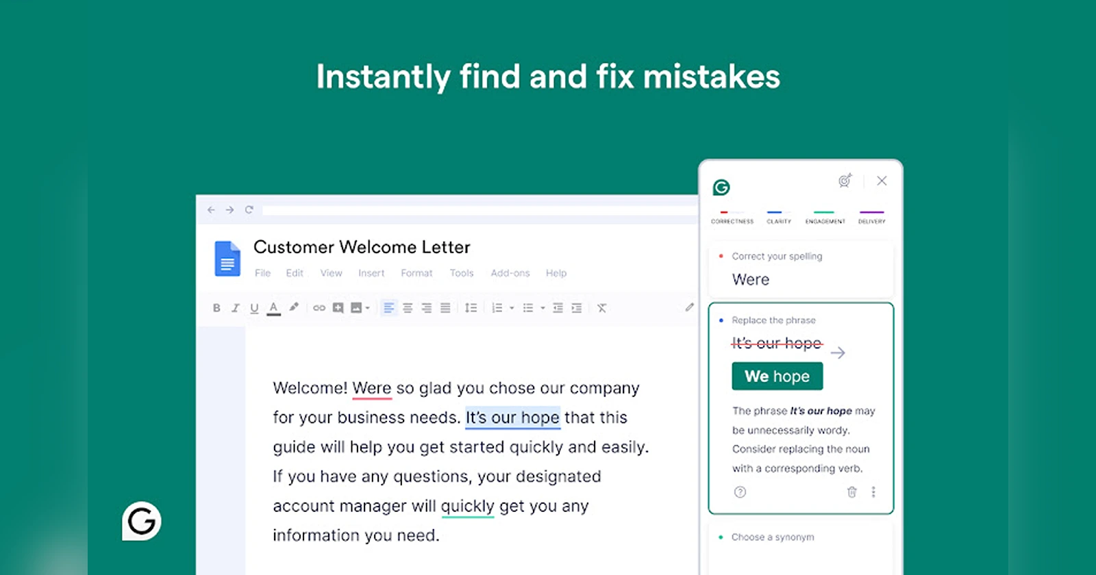 Grammarly Safari extension for on-page writing