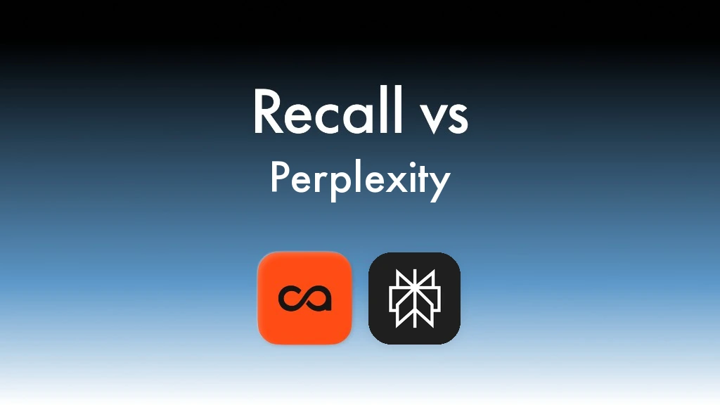 Recall vs Perplexity: best Perplexity alternative for knowledge-base-grounded research in 2026