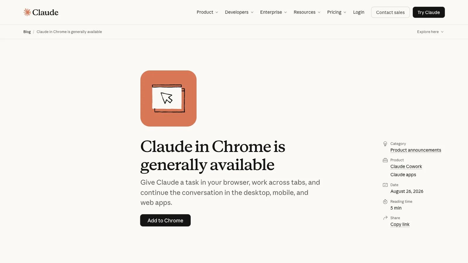 Claude in Chrome